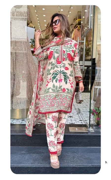 Khas 116 A To B Netural Crepe printed Farshi Salwar Kameez